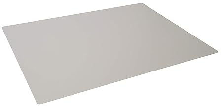Durable Desk Mat with Contoured Edges, 65 x 50cm, Grey | Desk Pad for Offices and Meeting Rooms, Made from Polypropylene, Multi-Layered and Non-Slip, Made in Poland
