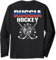 Russland Eishockey Fans Jersey Russische Flagge Puck Hockeyschläger Langarmshirt