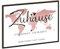 GRAVURZEILE Holzschild mit Spruch - Zuhause - Personalisiert mit Namen & Koordinaten - Moderner Kunstdruck auf Holz - Wand Dekoration im Vintage Look - Geschenk für Familien Sie & Ihn - Farbe Rot