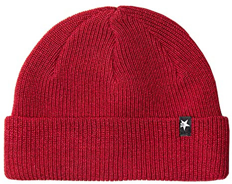 Esperando Merino Beanie, Rot, Mütze Herren, Beanie Damen, 100% Merino Wolle, Zweilagige Strickmütze, Weich und Warm