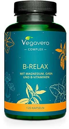 Integratore Relax Vegavero® | 120 capsule | con Valeriana, GABA, Magnesio, Zinco, Vitamina B6, B12, B2, B1 | Rilassante per Ansia, Stress e per Dormire Meglio* | Senza Additivi | Vegan