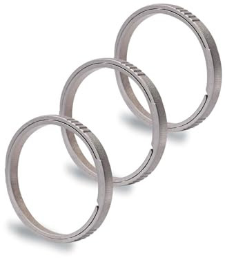 TIKIDESIGN Titan Schlüsselringe,19mm Schlüsselring mit Seitlich Drückender Design,Titan Flachen Schlüsselanhänger Ringe,Titan Spaltringe für Auto Haus Schlüssel Zubehör (3S sandgestrahlt)