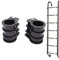 MUMIAO repuesto para escalera piscina, parachoques goma y perno escalera piscina con anclaje piscina y escudo redondo para piscina