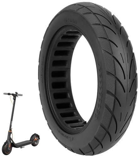 VOLOHAS 10x2,125 Vollreifen 250x54 Solide Reifen für Xiaomi 4Pro/4Lite/Ninebot uifi/F20d/F30d/F40d/F40E Elektroroller 10 Zoll Vollgummireifen Ersatzräder Wabenreifen Anti-Rutsch Pannensicher (1 Stück)