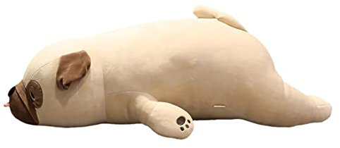 LICHENGTAI Kuscheltier Bulldogge 50cm, Weich Plüsch Tierhund Dekorative Kissen Niedlich Zierkissen Plüsch Hund Stofftier Schmusetier Umarmungskissen Geschenk Gefüllt für Kinder Mädchen Jungen