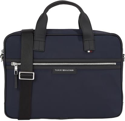 Tommy Hilfiger Herren Laptoptasche Urban Repreve Computer Bag mit Reißverschluss, Mehrfarbig (Space Blue), Onesize