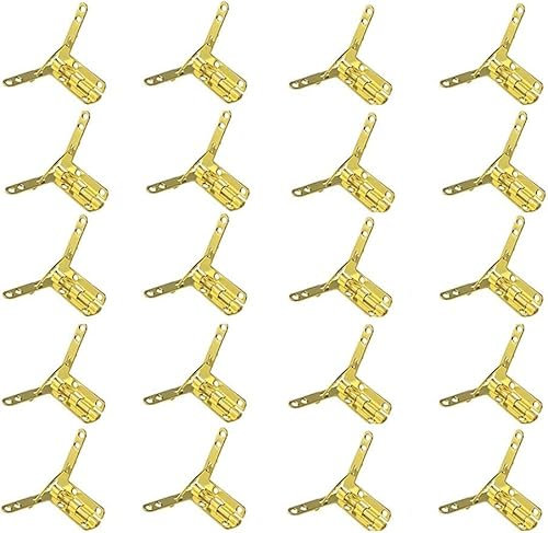 Lager-Türscharniere, Scharniere, Viertelkreisscharnier, 90° Zwinge Federtürscharnier für Schmuck Weinkiste Woodenr Humidor Boxen Weinkiste (Farbe: Silber, Größe: 22 * 28 mm) (Farbe: einfarbig, Größe: