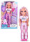 Nancy - Un día de Look Brillante, muñeca de Pelo Rosa, Juego para peinar y Decorar el Pelo, Crear diseños con Brillos, máquina de Gemas, 100 Accesorios, niños y niñas Desde 3 años, Famosa (NAC45000)