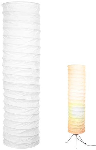 DOITOOL Papier-E27 Stehlampenschirm Ersatz Faltbare Reispapier-Lampenabdeckung Stehende Ecklampenabdeckung Glühbirnen-Käfigschutz Für Zuhause Hotel Wohnzimmer Schlafzimmer