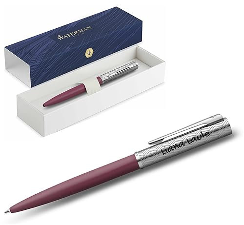 Waterman Allure Deluxe Engraved Ballpoint Pen | Gift for Men and Women | Inspired by Paris Fashion | Personalised | Engraved | Blue Ink (Pink, Ballpoint Pen)