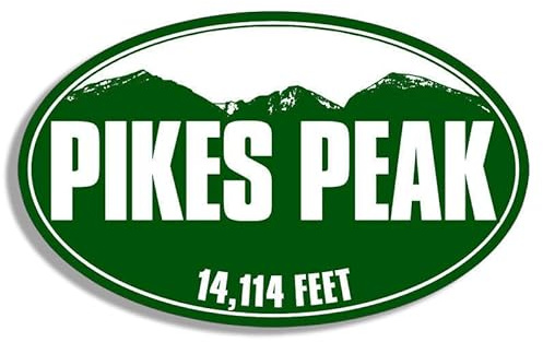WildeBabsKLBT 12 cm Hochwertiger Autoaufkleber Sticker Aufkleber Selbstklebende Folie Pikes Peak Colorado Grün Mountain F2359