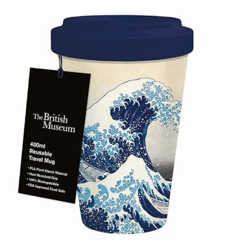 Museums & Galleries Mug de voyage réutilisable 400 ml – Motif Hokusai la grande vague – Idée cadeau durable