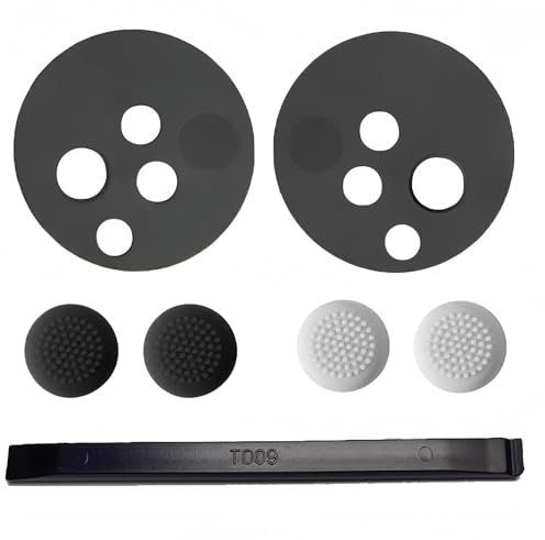 VicRole Black Controller Faceplate Cover for Meta Oculus Quest 2 VR Headset – Durable Replacement Disk Roundle Case with 2 Pairs Thumb Caps