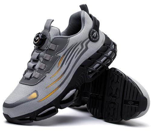 Sicherheitsschuhe Herren S3 EXPLORER 3.0 Sportliche Arbeitsschuhe Leicht Trends Drehknopf Anti-Smash und Anti-Punktur Arbeit Versicherung Schuhe Unisex