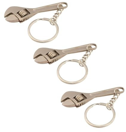 BWESOO 3Pcs Mini Spanner Wrench,Copper Multifunctional Mini Metal Adjustable Creative Tool Wrench Spanner Key Chain Ring Keyring Adjustable Pocket Tools Practical Adjustable Wrenches Convenient