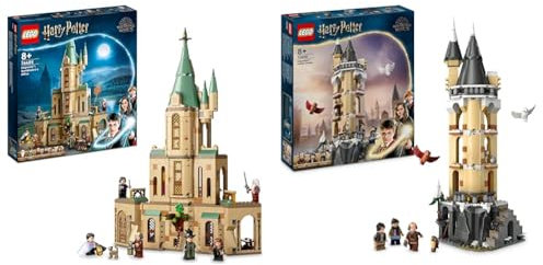 LEGO Harry Potter Hogwarts: Dumbledores Büro Set, Schloss-Erweiterung & Harry Potter Eulerei auf Schloss Hogwarts, Abenteuer-Set