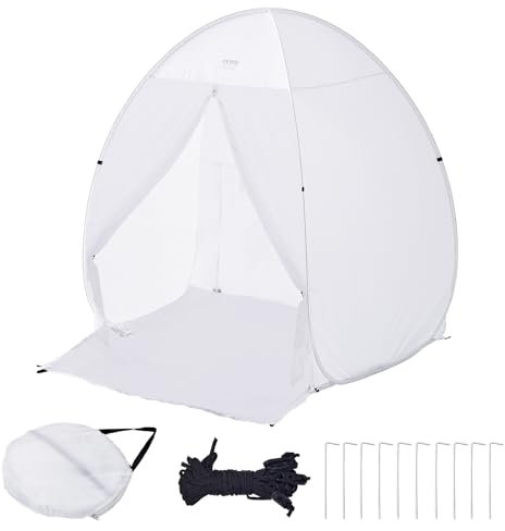 VEVOR Carpa de Pintura Portátil 152x152x178 cm Cabina de Pintura en Aerosol Emergente Portátil con Piso Incorporado Ventana de Escape Tienda de Pintura para Muebles Bricolaje de Estación de Pintura