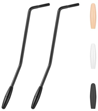 2 Stück Tremolo Arm, 5mm & 6mm Single Metal Whammy Bar, Tremolo Bar mit 6 Tips Tremolo, Tremolo Hebel, Bridge Tremolo Bar für E-Gitarren Tremolo System