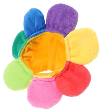 Happyyami Fluffy Sunflower Headpiece Cat Birthday Outfit Pet Costume Hat Carnival Pet Cap