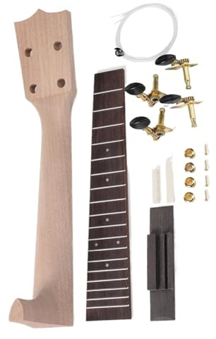 Ukulele-Hals – Ukulele-Bausatz, Ukulelen-Gitarren-Bausatz | Bau- und Glattbausätze mit Montageanleitung, hochwertige Handarbeitswerkzeuge für Holzgitarren aus für Weihnachten, Geburtstag, Feierta