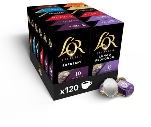 L'OR Espresso ASSORTIMENT 8 variétés BEST SELLERS - 120 caps