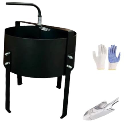 MagiDeal Rotary Soil Sifter Compost Sieve for Landscaper Metal Frame Mesh Screen Rock Sand Dirt Sieve Iron Simple Assembly Versatile