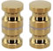 Nes Home Round Brushed Brass Aluminium Shower Door Knob Handle Set of 2
