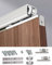 Sliding Door Kit Silver Bifold Barn Door Hardware Kit, 48 Inch / 84 Inch / 120 Inch Box Rail Track Set for Sliding Single Door, Outdoor Shed Garage Door Track Hanger(167.6cm/66inch)