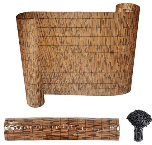 Generisch Schilfrohrmatte Sichtschutz Zaun Schilfmatte Natur Bambus Zaunrollen 30cm 40cm 50cm 70cm 80cm 90cm 120cm 130cm 140cm 150cm Bambuszaunrollen Für Haus Balkon Garten
