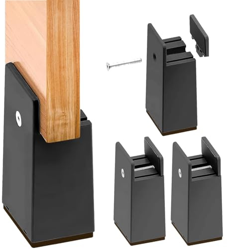 SciFiVisi Lot de 4 rehausseurs de meubles 10 cm, Rehausseur de table réglable Rehausseur de chaise Rehausseur de lit Rehausseur de canapé Rehausseur de table Rehausseur de lit pour largeur de 10-37mm