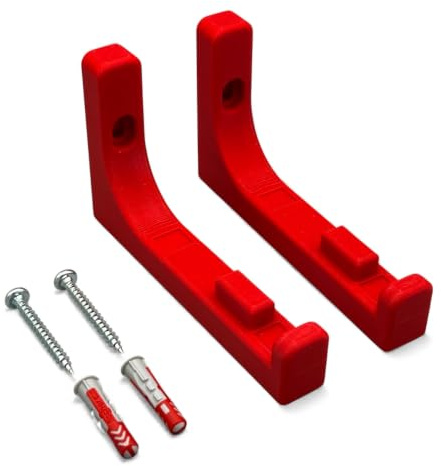 Wandhalterung für AVM Fritz!Box 5690 Pro inkl. Fischer DuoPower Montagematerial (Rot)