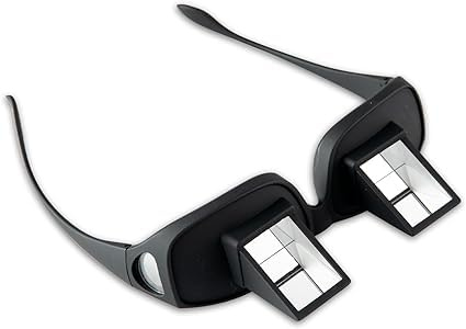 YGHSZ 90-Grad-Lesebrille mit Prismenoptik - Liegebrille zum Lesen & TV-Schauen im Bett, Hochauflösendes Optikglas gegen Augenbelastung, Schwarz