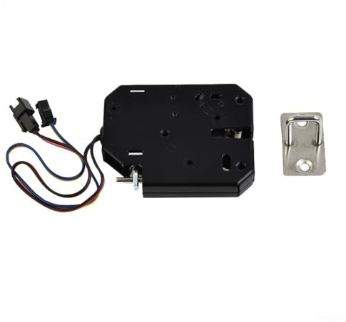Elektromagnetisches Schloss, 12 V Gleichstrom, elektrisches Steuerschloss für Tür, Schrank, Schublade, Spind, Riegel mit 15 cm Draht, Karbonstahl-Konstruktion für sichere Zugangskontrolle
