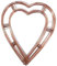Wreath Heart Shaped Flat Wire Copper Frame - 12 - Choose Quantity (2)