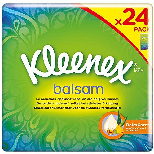 Kleenex Lot de 8 mouchoirs Balsam Pocket (24 x 9 lingettes)