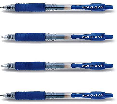Pilot 4 x Gelschreiber G2-05 Strichstärke 0,3 mm - Blau