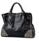 FiveloveTwo Damen Handtasche Griff Tasche Schultertaschen Shopper Umhängetaschen Punk Nieten Schwarz Geldbörse Handtasche