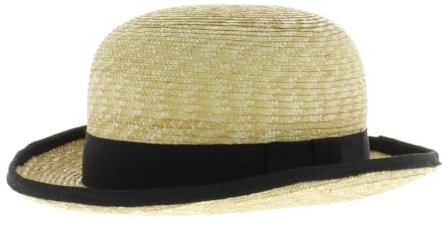 Traclet Chapeau Melon En Paille Ruban Noir - 57 cm