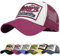 UMIPUBO Baseball Cap Mesh Hats for Men Women Unisex Embroidered Letter Patch Casual Hats Hip Hop Sun Hats (Red)