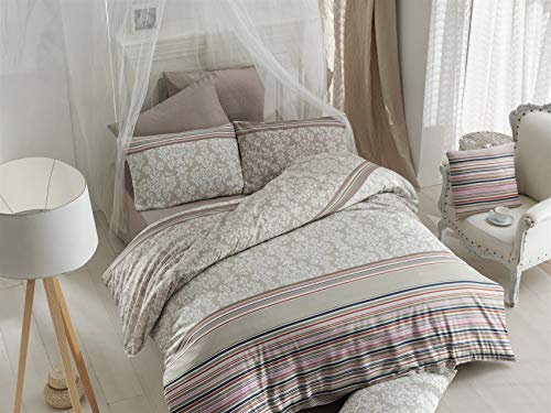 KESTEX Bettwäsche-Set Barock n Stripes 135 x 200 cm 100% Baumwolle 2 Stück