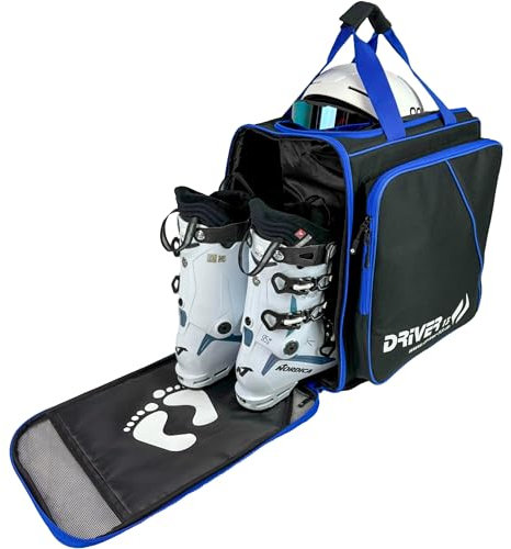 Driver13 Skistiefelrucksack mit Helmfach schwarz-blau