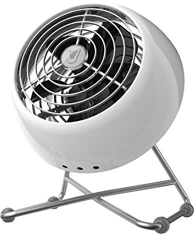 Vornado VFAN Mini Modern Personal Vintage Air Circulator Fan, Ice White
