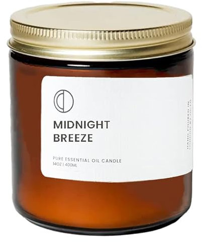 OCTŌ Midnight Breeze Geranio Rosa + Patchouli + Vetiver | Candela profumata. A base di Oli Essenziali e Cera di Soia.. 400ml