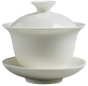 Soupière À Thé Kung Fu Soupière Simple Tasse À Thé Grand Bol À Thé Ware Porcelaine Blanche Sancai Service À Thé en Céramique Accessoires Préparation du Thé Petit Bol À Thé Service À Thé Fait À La Mai