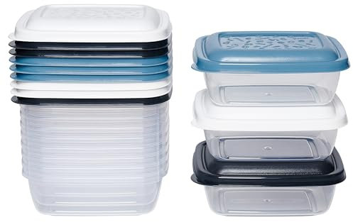 Kigima Mini-Gefrierdosen 12x0,31L rechteckig Bunt – Vorratsdosen mit Deckel luftdicht – Frischhaltedosen mit Deckel – Aufbewahrungsbox Küche für Mealprep & Organisation – Made in EU