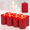 Candelo 8er Set Kerzen Weihnachten Ambiente Stumpenkerzen - Rot - 4,8cm x 8cm - Weihnachtskerzen für Adventskranz - Advent Kerze Weihnachtsdekoration