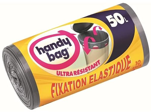 Entretien HANDY-BAG - Handy Bag Sacs Poubelle X10 Fixation Élastique 50L - Lot De 3 - Vendu Par Lot