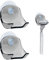 MyGadget 2x Saugnapf Halterung für Rasierer - Halter Ohne Bohren für Glas und Fliesen - Saugnapf Haken für Badezimmer/Dusche - Wand in Schwarz
