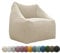 chilly pilley Sitzsack Cord Sitzkissen EPS-Perlen Füllung Bodenkissen Sessel Gartenkissen mit Rückenlehne Sitz (Cremefarbig)