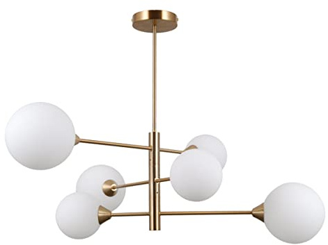 Italux Evora Modern Semi Flush Ceiling Light with 6 Lights, Multi-Arm, G9